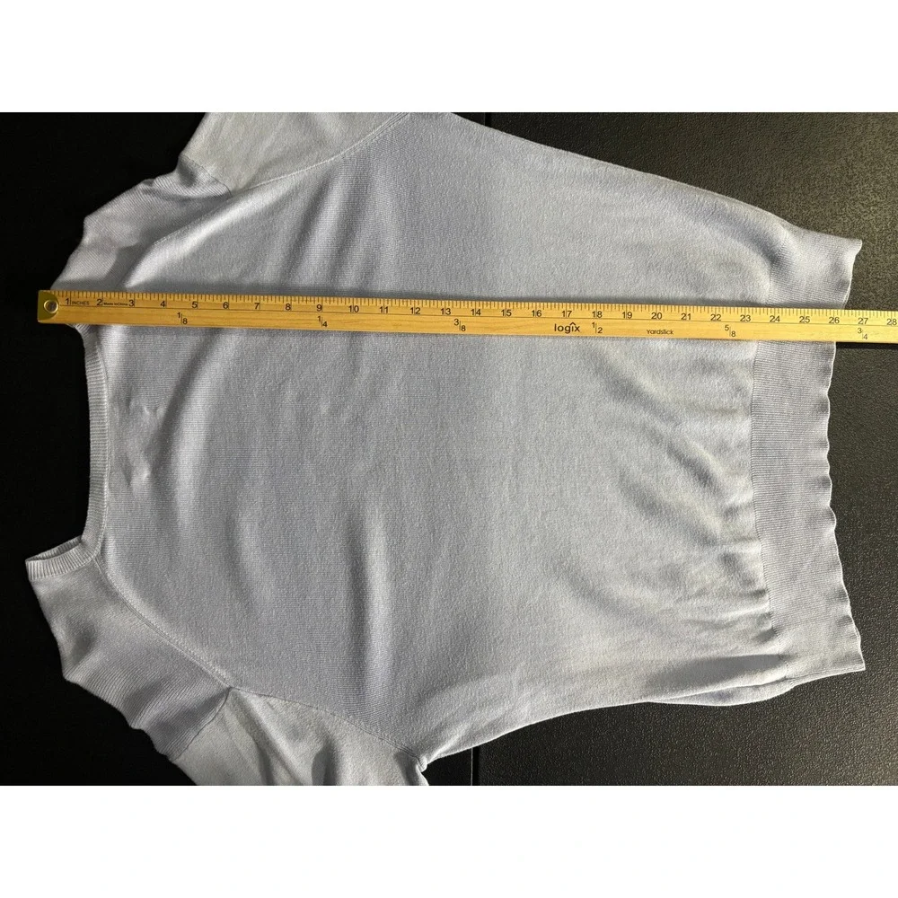 Polo Ralph Lauren Mens V-Neck Sweater Light Blue Pima Cotton Yellow Pony Size M